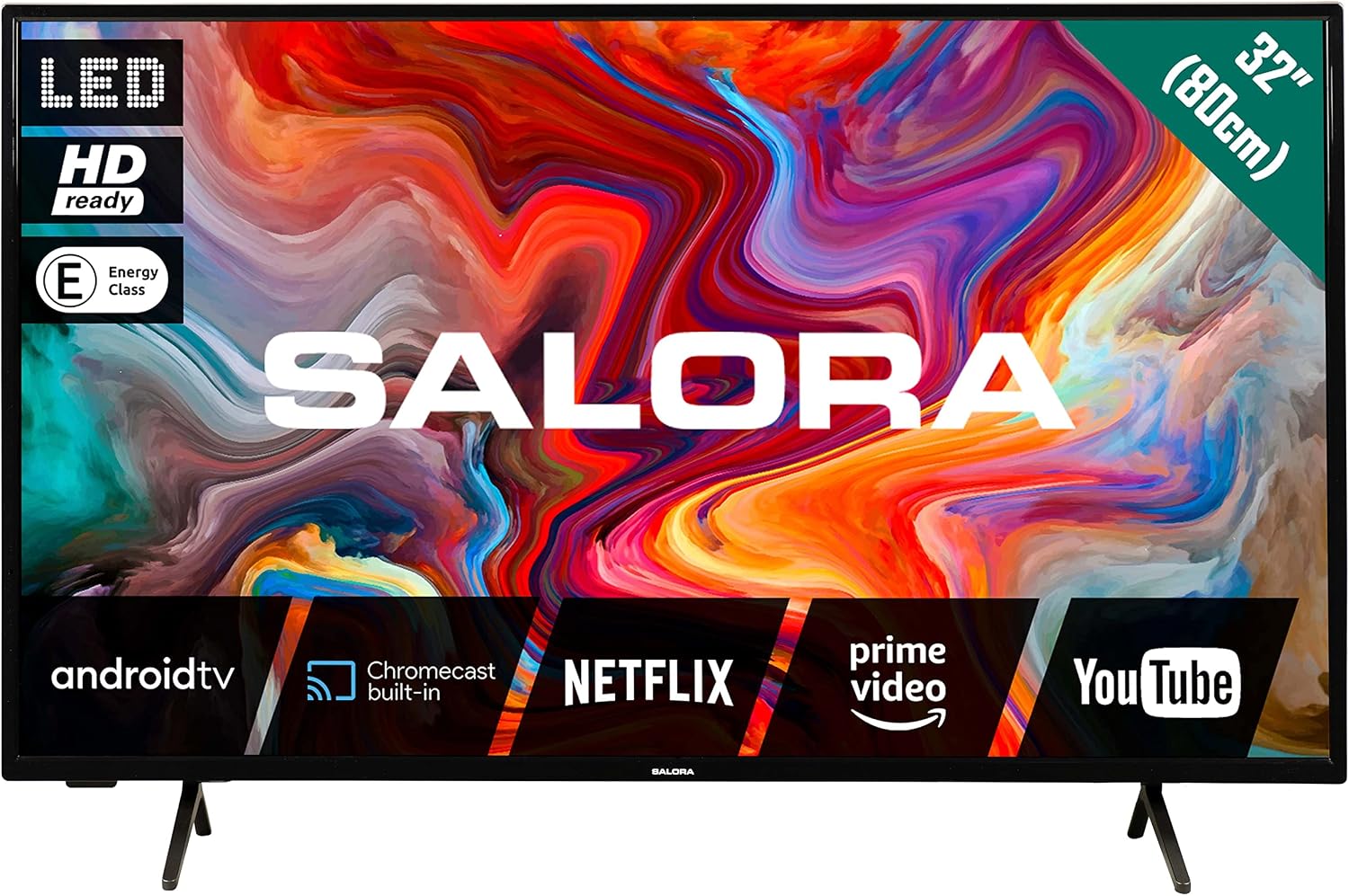 Salora SMART32TV 32 pollici, Android TV, Chromecast, 3× HDMI
