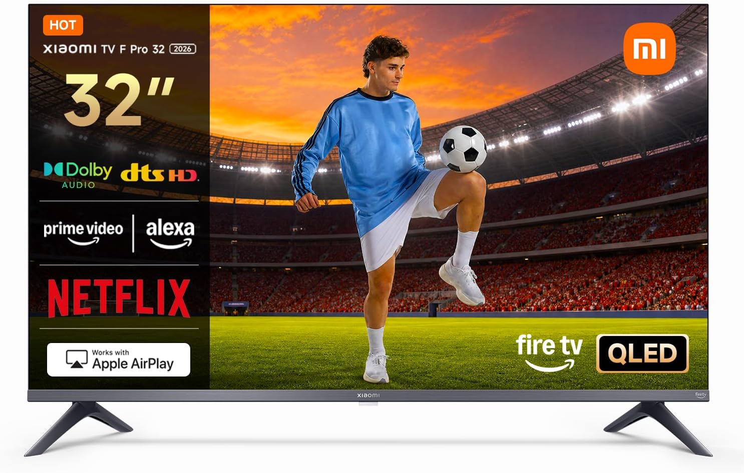 Xiaomi TV F Pro 32 QLED Smart TV, Fire OS 7, Triple Tuner